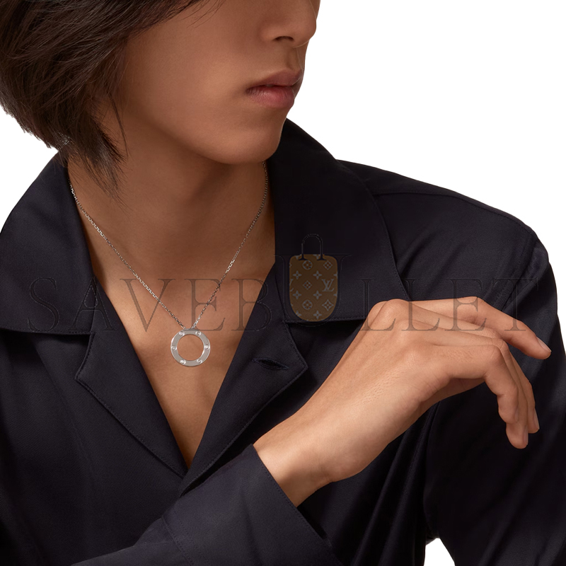 CARTIER LOVE NECKLACE, 3 DIAMONDS B7014600